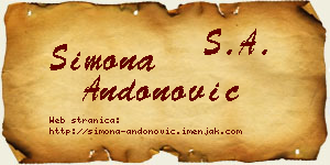 Simona Andonović vizit kartica